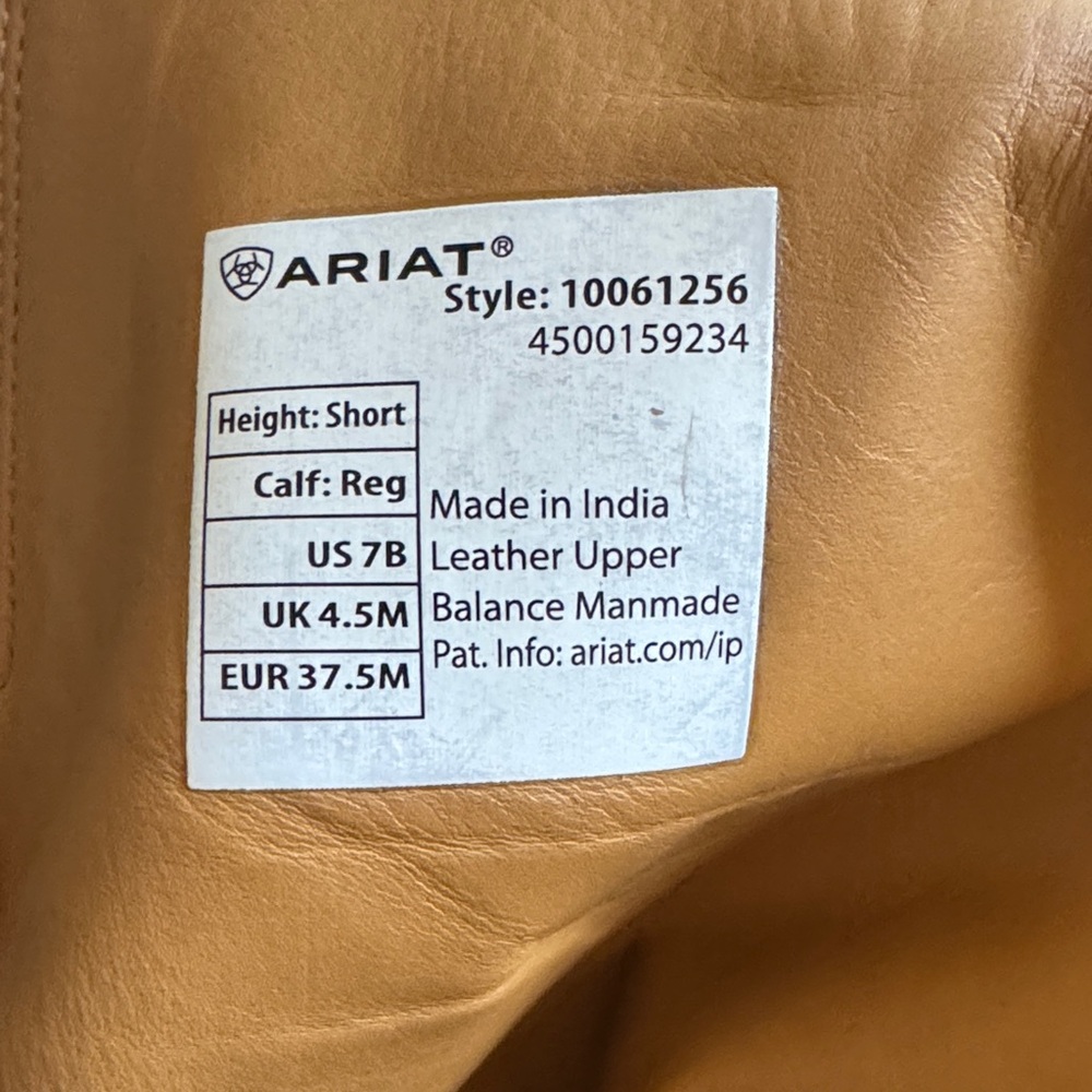 Ariat Women's Palisade tall field boot size 7 US height-short Calf-regular - Picture 6 of 16